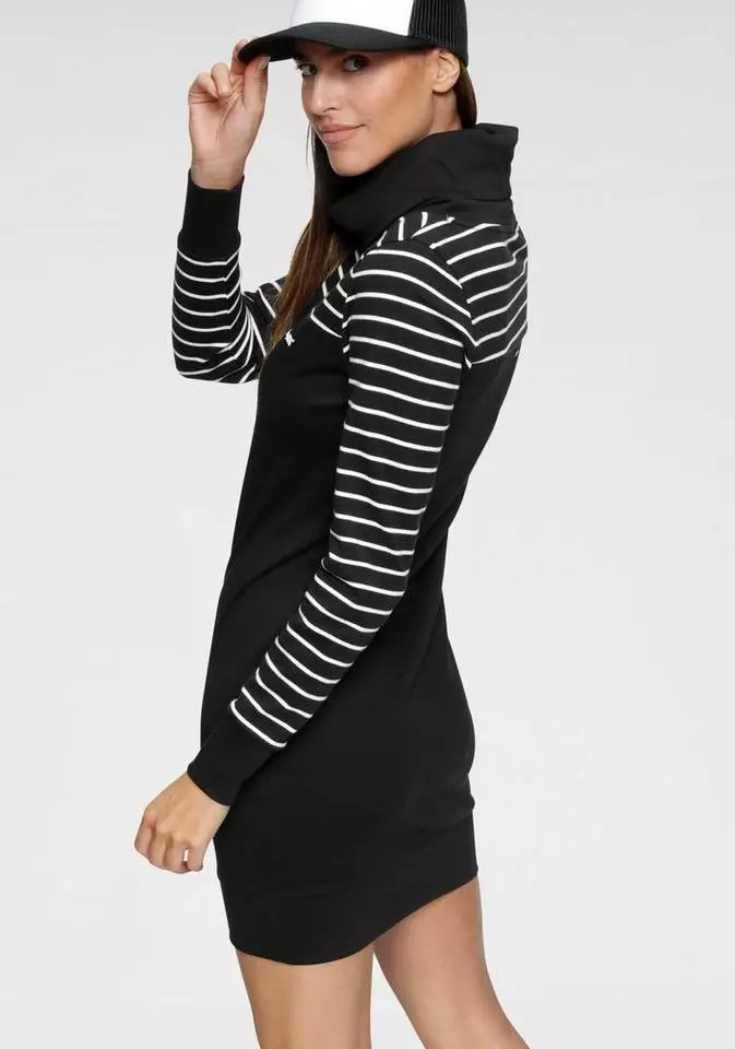 KangaROOS Sweatkleid mit gestreiftem Schulter- und Ärmelbereich 2 KangaROOS Sweatkleid mit gestreiftem Schulter- und Ärmelbereich – Bild 2