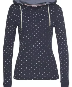 KangaROOS Langarmshirt mit filigranem Allover-Druck und Knopfleiste - NEUE KOLLEKTION Marine-hellblau, Grün-marine -KangaROOS Verkaufsladen 04d48be4 f07b 5a2b b93b 904df81d9df2