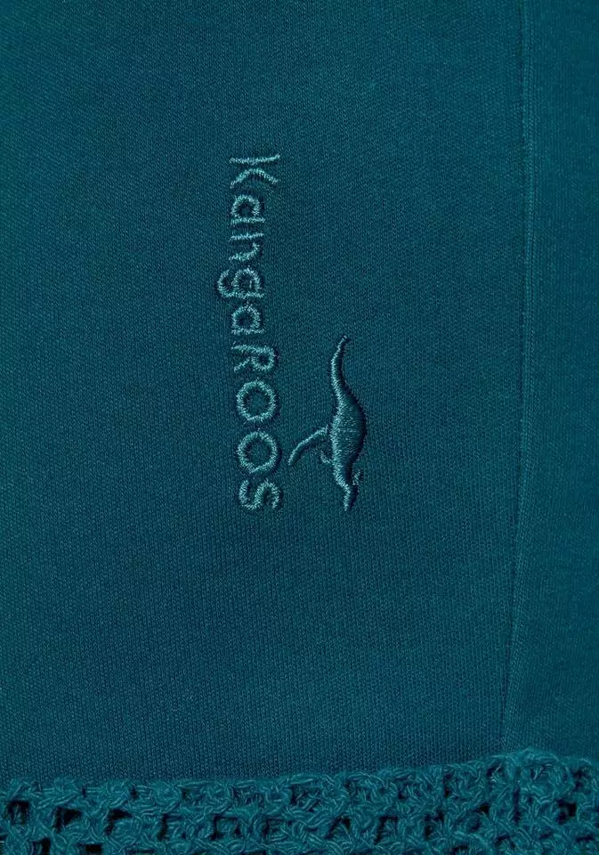 KangaROOS Shorts mit Lochmuster am Beinsaum Schwarz, Petrol 6 KangaROOS Shorts mit Lochmuster am Beinsaum Schwarz, Petrol – Bild 6