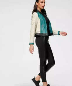 KangaROOS Lederjacke mit farbigen Streifendetails Schwarz-rot, Grün-offwhite 14 KangaROOS Lederjacke mit farbigen Streifendetails Schwarz-rot, Grün-offwhite -KangaROOS Verkaufsladen 09a8bccf 46eb 5301 9778 e9cf90fd6e17