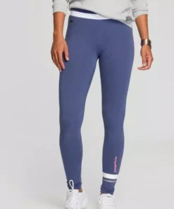 KangaROOS Leggings mit breitem Rippenbund & Kontraststreifen Schwarz, Jeansblau