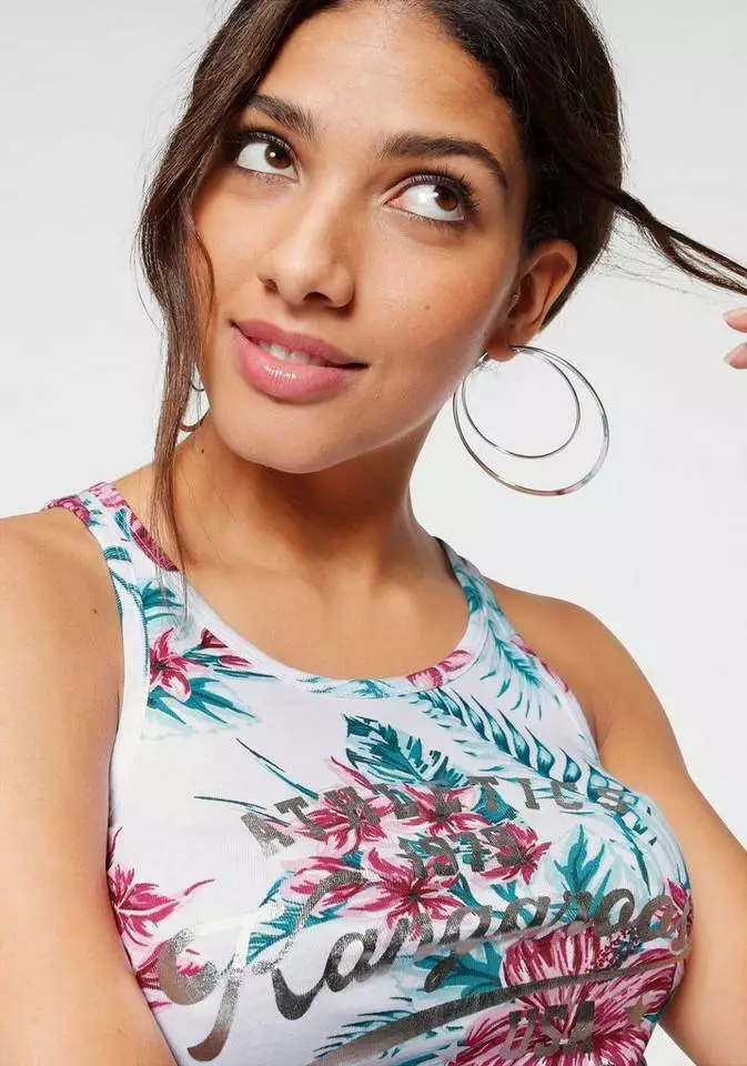 KangaROOS Trägertop mit floralem Druck und breiten Trägern 3 KangaROOS Trägertop mit floralem Druck und breiten Trägern – Bild 3