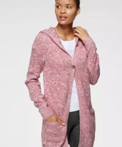 KangaROOS Kapuzenstrickjacke mit aufgesetzten Taschen und breiten Rippbündchen Marine-meliert, Rosa-meliert, Schwarz, Beige-meliert -KangaROOS Verkaufsladen 0f3fb1f9 fbc4 5094 86ea 6205c4111139