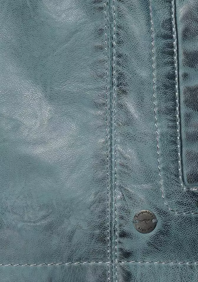 KangaROOS Lederjacke mit Kapuze aus Shirt-Ware Graublau-washed, Schwarz-washed, Stone-washed 6 KangaROOS Lederjacke mit Kapuze aus Shirt-Ware Graublau-washed, Schwarz-washed, Stone-washed – Bild 6