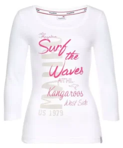 KangaROOS 3/4-Arm-Shirt mit auffälligen Schriftzügen Hellgrau-meliert, Marine, Wei&szlig;, Pink -KangaROOS Verkaufsladen 1222c5cb d9f7 56e3 afe0 f3560353c54e