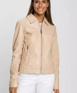 KangaROOS Lederjacke im schlichtem Hemdkragen und Reißverschlüssen - NEUE KOLLEKTION Rosa, Taupe, Schwarz -KangaROOS Verkaufsladen 12e0d438 e572 5b29 b72e d5e48be7c6f0