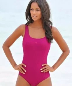 KangaROOS Badeanzug, im sportlichen Look mit Shaping-Effekt Graublau, Schwarz, Beere