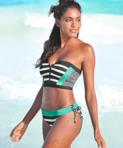 KangaROOS Bikini-Hose »Anita«, mit Umschlagbund Schwarz-weiß, Marine-weiß