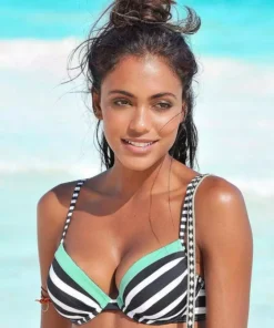 KangaROOS Push-Up-Bikini-Top »Anita«, im sportlichen Blockstreifendesign Schwarz-weiß, Marine-weiß -KangaROOS Verkaufsladen 15894660