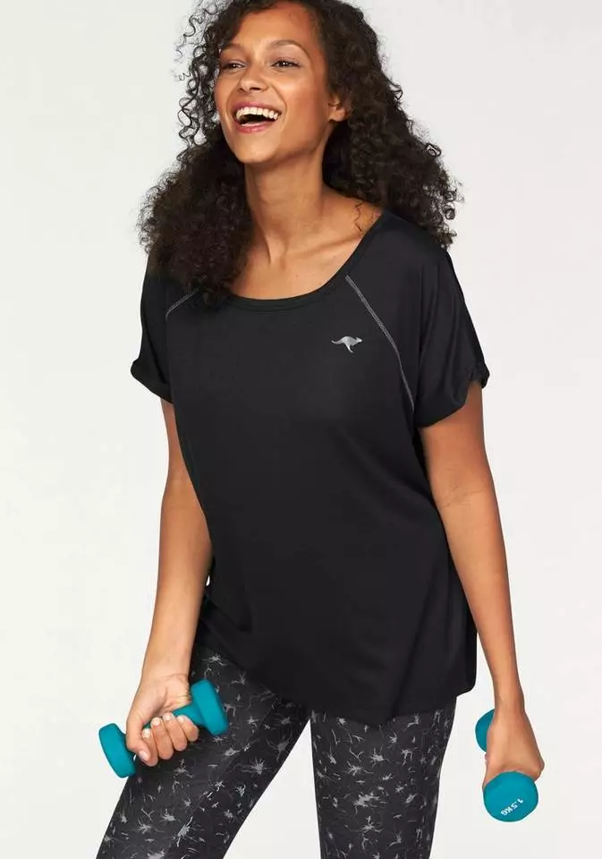 KangaROOS Funktionsshirt Große Größen Schwarz, Bordeaux, Schwarz (Shirt aus nachhaltigem Material) 1 KangaROOS Funktionsshirt Große Größen Schwarz, Bordeaux, Schwarz (Shirt aus nachhaltigem Material)