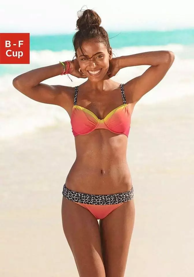 KangaROOS Bügel-Bikini mit trendigen Details im Leoprint Türkis-grün, Orange-gelb 3 KangaROOS Bügel-Bikini mit trendigen Details im Leoprint Türkis-grün, Orange-gelb – Bild 3