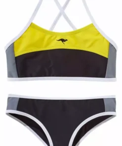 KangaROOS Bustier-Bikini im sportlichen Look Schwarz-gelb, Marine-hummer