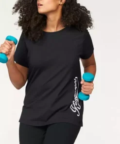 KangaROOS T-Shirt Große Größen Schwarz-wei&szlig;, Weinrot, Fuchsia, Marine -KangaROOS Verkaufsladen 18138835