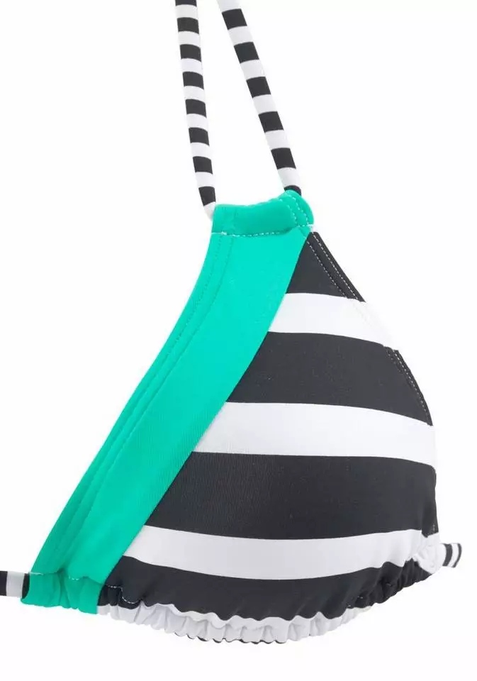 KangaROOS Triangel-Bikini-Top »Anita«, im sportlichen Look Marine-weiß, Schwarz-weiß 3 KangaROOS Triangel-Bikini-Top »Anita«, im sportlichen Look Marine-weiß, Schwarz-weiß – Bild 3