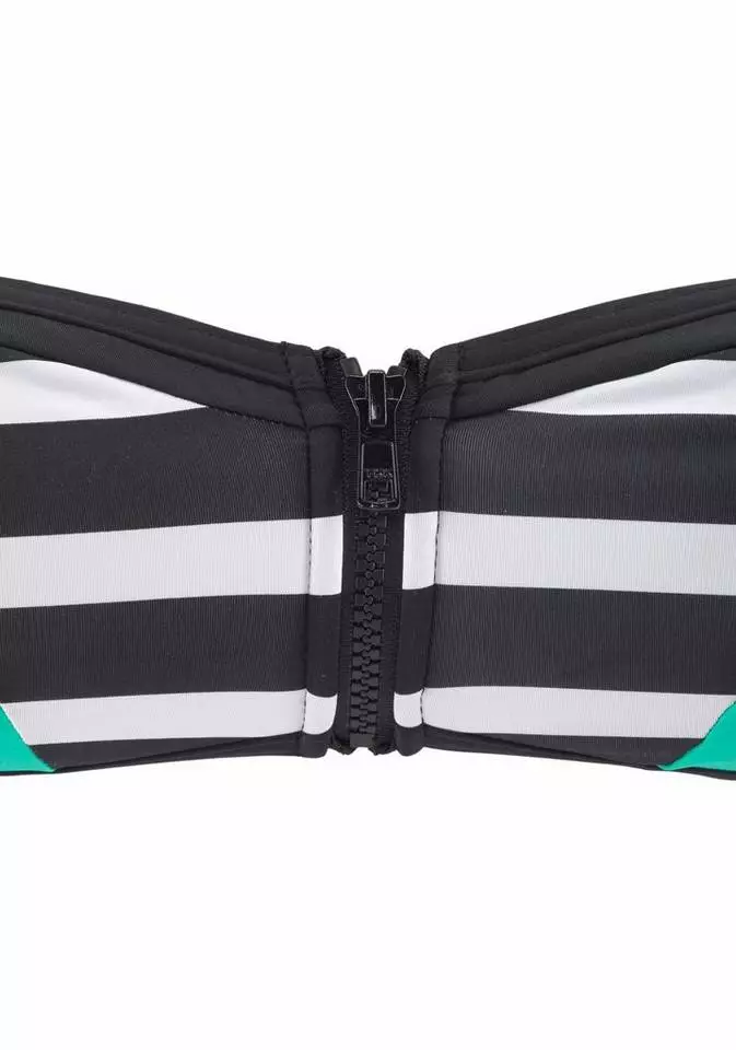 KangaROOS Bandeau-Bikini-Top »Anita«, mit Reißverschluss zwischen den Cups Marine-weiß, Schwarz-weiß 4 KangaROOS Bandeau-Bikini-Top »Anita«, mit Reißverschluss zwischen den Cups Marine-weiß, Schwarz-weiß – Bild 4