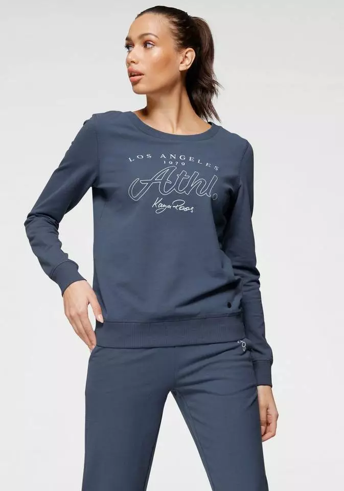 KangaROOS Sweatshirt mit Wording-Front-Print - NEUE KOLLEKTION Graublau, Schwarz 1 KangaROOS Sweatshirt mit Wording-Front-Print - NEUE KOLLEKTION Graublau, Schwarz