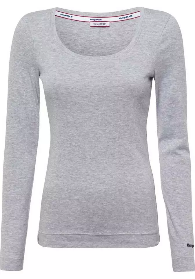 KangaROOS Langarmshirt (Packung, 2er-Pack) im Doppelpack 1x uni + 1x bedruckt - NEUE KOLLEKTION Weiß-schwarz, Marine-hellgrau-meliert 7 KangaROOS Langarmshirt (Packung, 2er-Pack) im Doppelpack 1x uni + 1x bedruckt - NEUE KOLLEKTION Weiß-schwarz, Marine-hellgrau-meliert – Bild 7