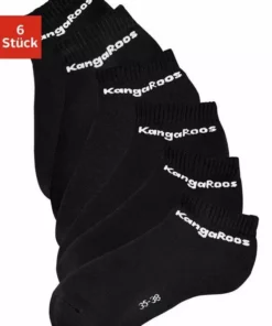 KangaROOS Sneakersocken (6-Paar) mit Frottee innen 1 x weiß | 1 x rosa | 1 x pink | 1 x mint | 1 x blau | 1 x grau, 6 x schwarz -KangaROOS Verkaufsladen 20224420