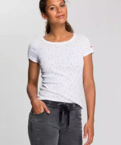 KangaROOS T-Shirt im Allover- oder mit Front-Druck Wei&szlig;, Marine-meliert, Koralle, Schwarz -KangaROOS Verkaufsladen 2061b602 747f 59e1 b7d3 082b357b7ce6