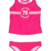 KangaROOS Tankini »Sporty« mit sportlichem Frontdruck Türkis, Schwarz, Pink