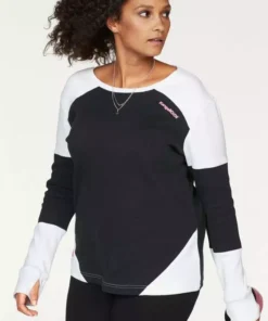 KangaROOS Sweatshirt im modischen Color-Blocking Koralle-grau, Hellt&uuml;rkis-ecru, Schwarz-wei&szlig; -KangaROOS Verkaufsladen 21320830