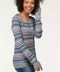 KangaROOS Rundhalspullover im bunt gemusterten Jaquard-Feinstrick Rosa-bunt, Hellgrau-meliert-bunt, Wollweiß-grau-bunt, Schwarz-rot-bunt 21 KangaROOS Rundhalspullover im bunt gemusterten Jaquard-Feinstrick Rosa-bunt, Hellgrau-meliert-bunt, Wollweiß-grau-bunt, Schwarz-rot-bunt -KangaROOS Verkaufsladen 21382251