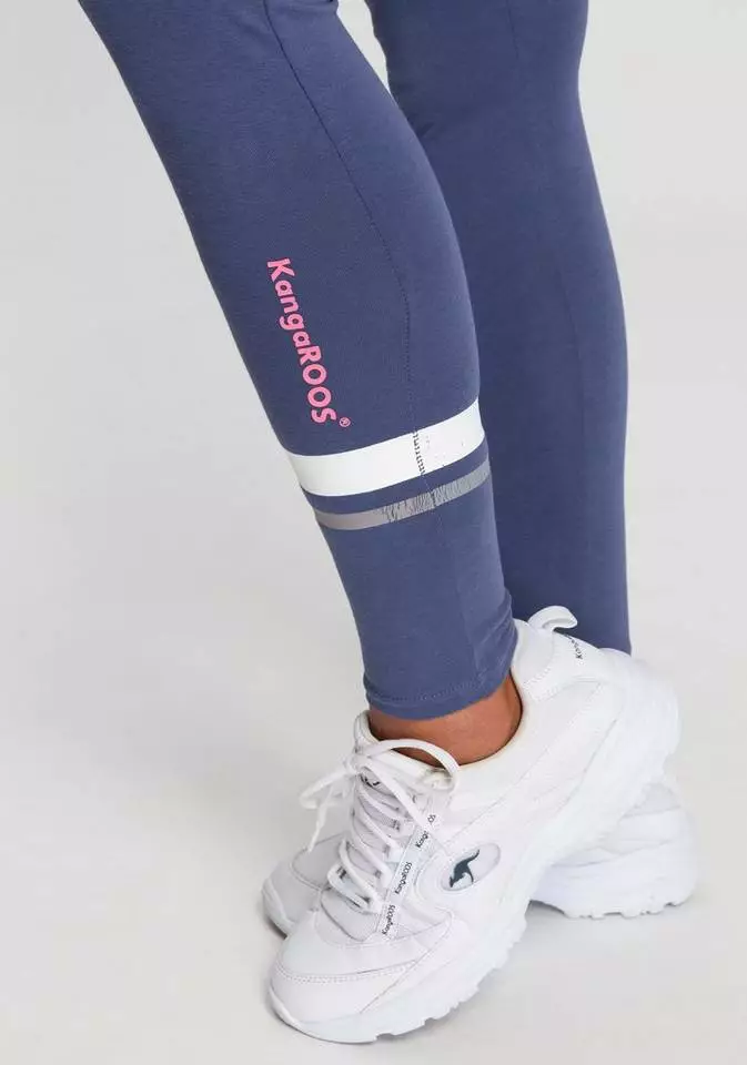 KangaROOS Leggings mit breitem Rippenbund & Kontraststreifen Schwarz, Jeansblau 3 KangaROOS Leggings mit breitem Rippenbund & Kontraststreifen Schwarz, Jeansblau – Bild 3