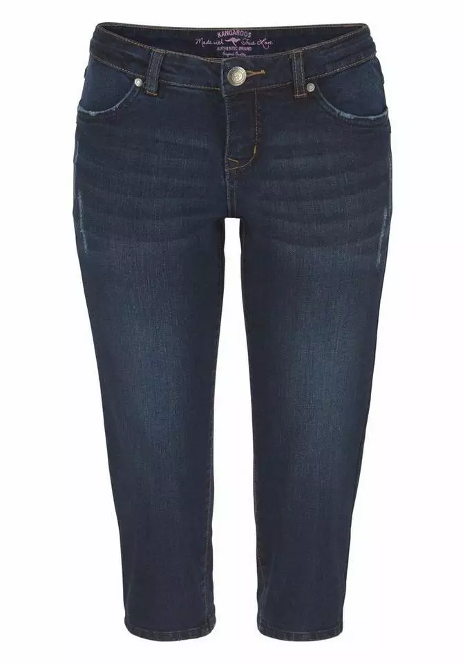 KangaROOS Caprijeans in 7/8 Länge mit destroyed Details Darkblue-used, Blau-denim 5 KangaROOS Caprijeans in 7/8 Länge mit destroyed Details Darkblue-used, Blau-denim – Bild 5