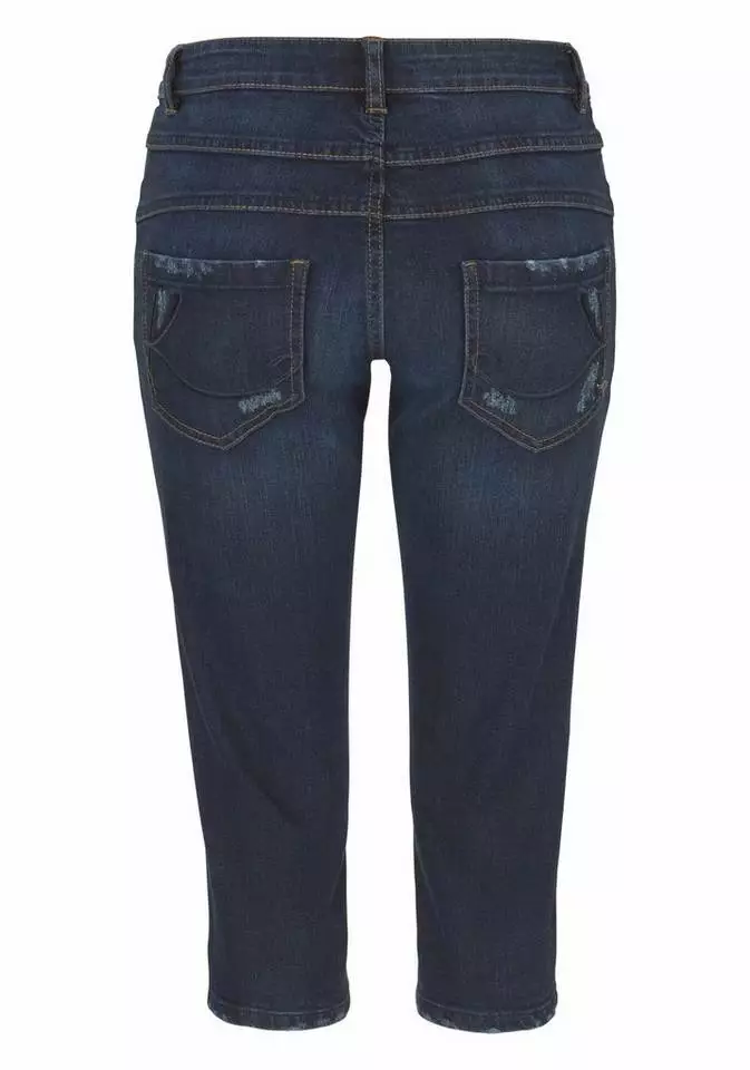 KangaROOS Caprijeans in 7/8 Länge mit destroyed Details Darkblue-used, Blau-denim 6 KangaROOS Caprijeans in 7/8 Länge mit destroyed Details Darkblue-used, Blau-denim – Bild 6