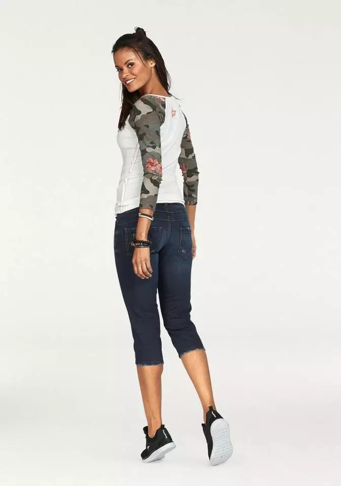 KangaROOS Caprijeans in 7/8 Länge mit destroyed Details Darkblue-used, Blau-denim 9 KangaROOS Caprijeans in 7/8 Länge mit destroyed Details Darkblue-used, Blau-denim – Bild 9