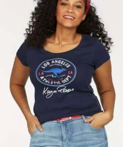 KangaROOS T-Shirt mit großem Retro Label-Druck vorne Weiß, Schwarz, Türkis, Marine 26 KangaROOS T-Shirt mit großem Retro Label-Druck vorne Weiß, Schwarz, Türkis, Marine -KangaROOS Verkaufsladen 22731098