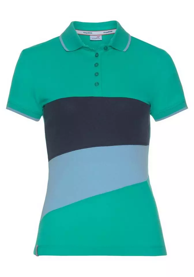KangaROOS Poloshirt mit Colorblocking Hummer-blau, Grün-marine, Marine-grün-weiß, Weiß-rot-marine 6 KangaROOS Poloshirt mit Colorblocking Hummer-blau, Grün-marine, Marine-grün-weiß, Weiß-rot-marine – Bild 6