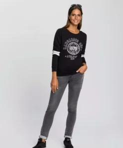 KangaROOS Sweatshirt mit sportlichen Kontrasteinsätzen am Ärmel Schwarz, Marine-bedruckt, Gr&uuml;n -KangaROOS Verkaufsladen 22945e9a 9fda 5a1b bbd3 d803a7cb84dd