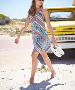 KangaROOS Sommerkleid im Festival Look, ausgestellter A-Form, mit Zierbändern hinten -KangaROOS Verkaufsladen 23235809