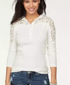 KangaROOS Kapuzenshirt mit Spitzendetail Türkis, Offwhite, Altrosa, Schwarz 21 KangaROOS Kapuzenshirt mit Spitzendetail Türkis, Offwhite, Altrosa, Schwarz -KangaROOS Verkaufsladen 23313033