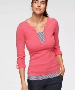 KangaROOS 2-in-1-Shirt mit geöffneter Zierknopfleiste und Turn-up Ärmeln Schwarz-weiß, Himbeere-marine-weiß, Türkis-schwarz-weiß, Marine-weiß -KangaROOS Verkaufsladen 253fbd16 315a 5c7f ae6c ad84b80cd094