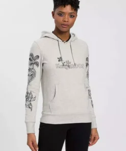 KangaROOS Hoodie mit tollem Floral-Print - NEUE KOLLEKTION Ecru-meliert, Graublau