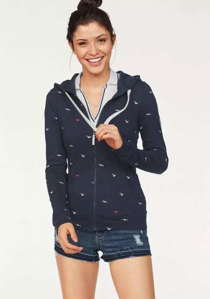 KangaROOS Shirtjacke in unterschiedlichen Print-Dessins Offwhite, Altrosa-meliert, Schwarz-gemustert, Marine 7 KangaROOS Shirtjacke in unterschiedlichen Print-Dessins Offwhite, Altrosa-meliert, Schwarz-gemustert, Marine – Bild 7