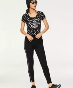 KangaROOS T-Shirt mit Sternen bedruckt Rosa-wei&szlig;, Schwarz-wei&szlig;, Hellgrau-meliert-wei&szlig; -KangaROOS Verkaufsladen 26922731