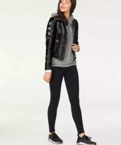 KangaROOS Bikerjacke mit vielen Ösen, Zippern und aufgenähten Sternen Black-used, Blue-used -KangaROOS Verkaufsladen 26923181