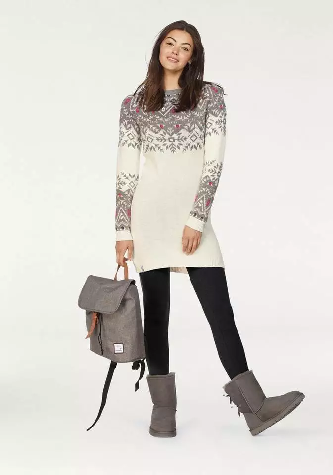 KangaROOS Strickkleid im schönen NorwegerMuster Offwhite-grau, Marine-mittelblau 7 KangaROOS Strickkleid im schönen NorwegerMuster Offwhite-grau, Marine-mittelblau – Bild 7