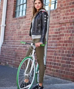 KangaROOS Bikerjacke mit vielen Ösen, Zippern und aufgenähten Sternen Black-used, Blue-used -KangaROOS Verkaufsladen 26941681