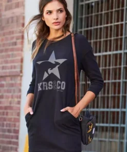 KangaROOS Sweatkleid mit großem Label-Print