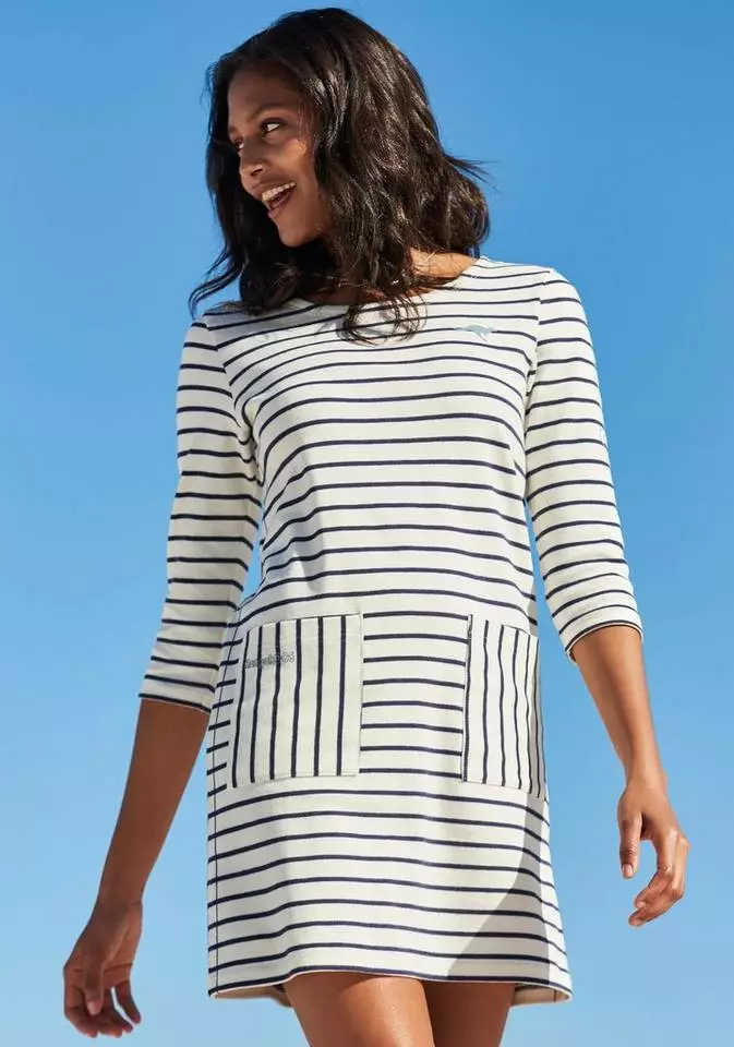 KangaROOS Sweatkleid im maritimen Streifenmuster Schwarz-wollweiß, Weiß-marine-gestreift 8 KangaROOS Sweatkleid im maritimen Streifenmuster Schwarz-wollweiß, Weiß-marine-gestreift – Bild 8