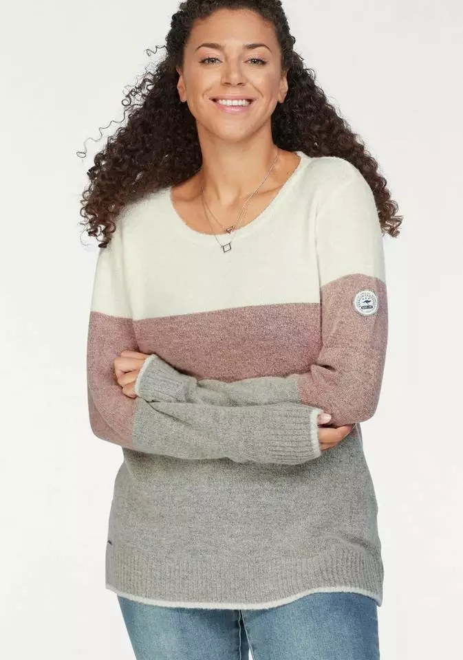 KangaROOS Rundhalspullover aus Loop-Garn im besonderen Blockstreifen 13 KangaROOS Rundhalspullover aus Loop-Garn im besonderen Blockstreifen – Bild 13