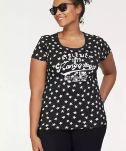 KangaROOS T-Shirt mit Sternen bedruckt Rosa-wei&szlig;, Schwarz-wei&szlig;, Hellgrau-meliert-wei&szlig; -KangaROOS Verkaufsladen 27421742