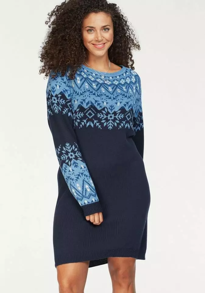 KangaROOS Strickkleid im schönen NorwegerMuster Offwhite-grau, Marine-mittelblau 10 KangaROOS Strickkleid im schönen NorwegerMuster Offwhite-grau, Marine-mittelblau – Bild 10