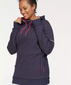 KangaROOS Kapuzensweatshirt mit überlappendem Kapuzen-Kragen Beere-bedruckt, Schwarz-gepunktet, Marine-pink-gepunktet 22 KangaROOS Kapuzensweatshirt mit überlappendem Kapuzen-Kragen Beere-bedruckt, Schwarz-gepunktet, Marine-pink-gepunktet -KangaROOS Verkaufsladen 27422471