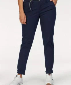 KangaROOS Chinohose (Set, 2-tlg., mit Gürtel) in schmaler Form, mit Kordel zu binden Beige, Schwarz, Wei&szlig;, Marine -KangaROOS Verkaufsladen 27424030