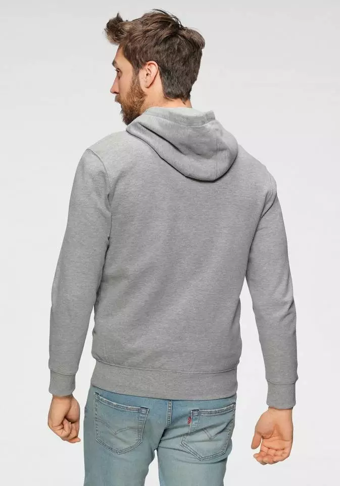 KangaROOS Kapuzensweatshirt mit Logobrustprint Grau-meliert, Schwarz 2 KangaROOS Kapuzensweatshirt mit Logobrustprint Grau-meliert, Schwarz – Bild 2